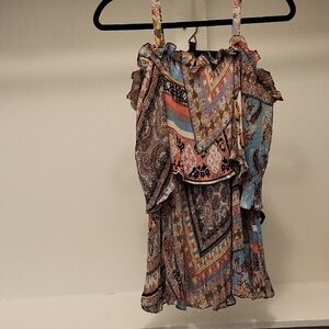 Melissa Paige Multicolor Ruffle Top